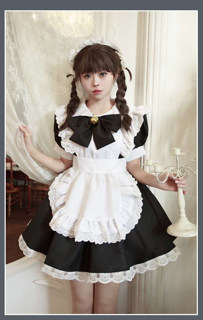 レトロ調フリルメイド服セット