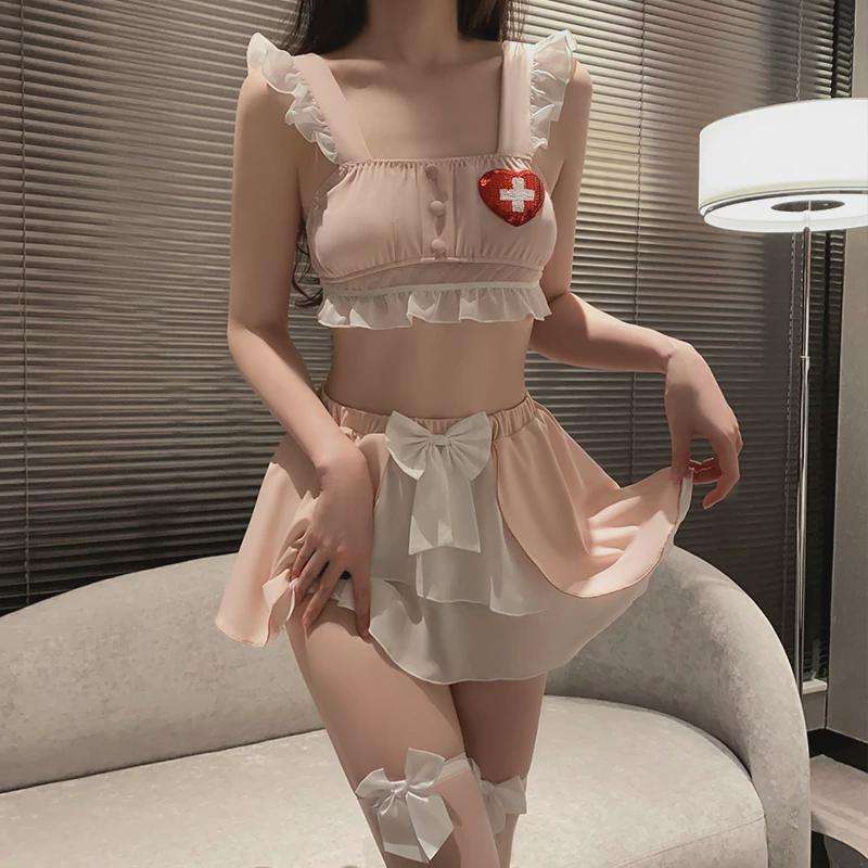 メイド服 フリルリボンメイドキャミセット