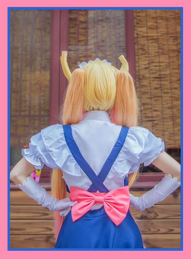 メイド服 メイドカフェ制服 フリル付きエプロンドレス