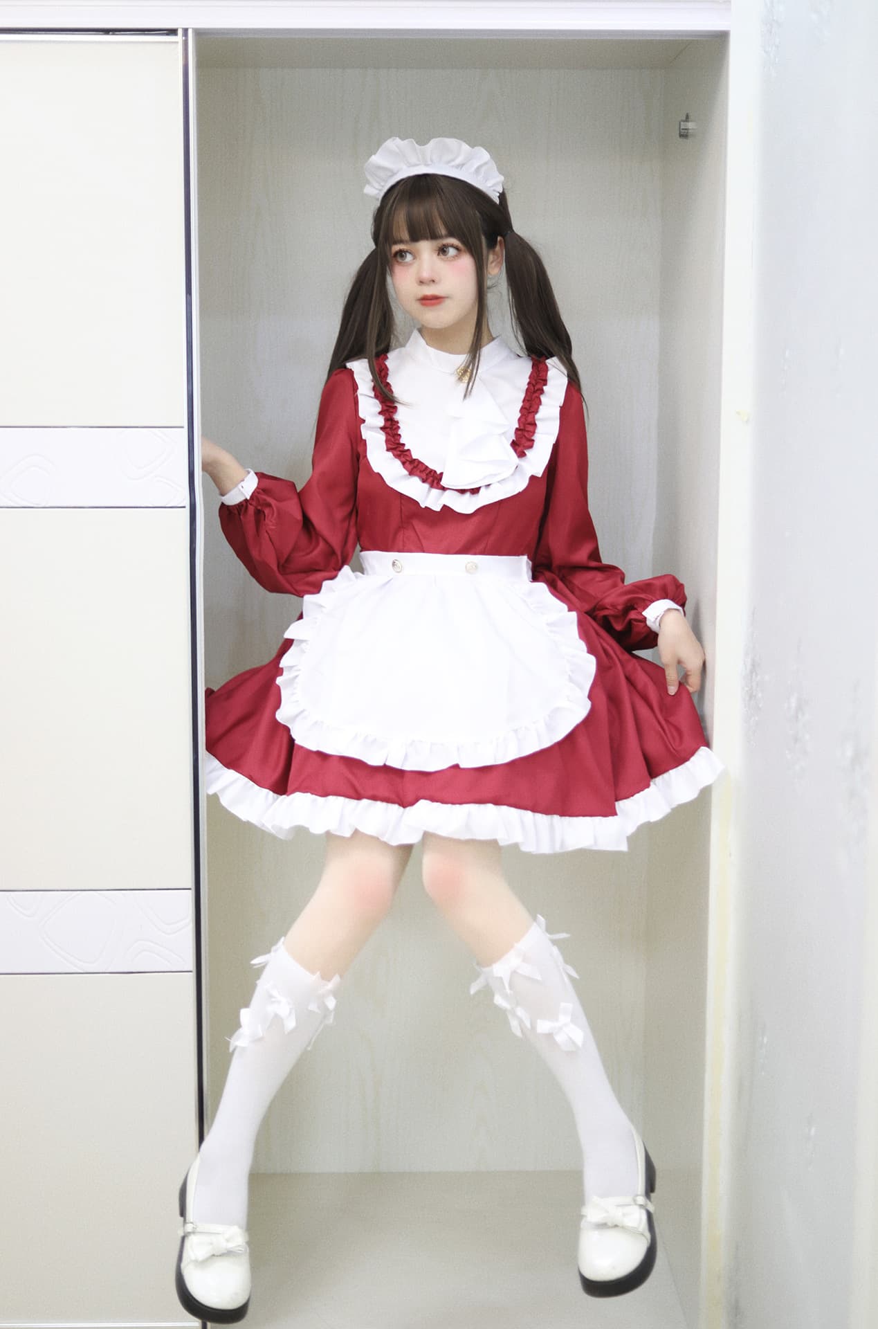 メイド服 ふんわりフリルメイドワンピース
