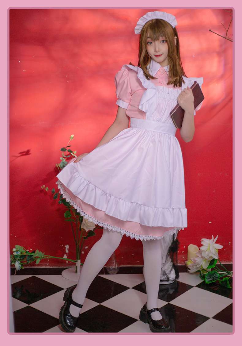 メイド服 フリルたっぷりメイドワンピース
