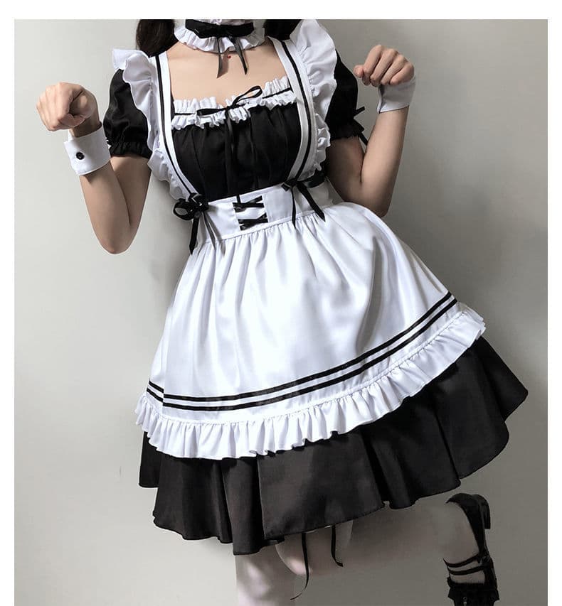 メイド服 フリルたっぷりメイドコスチュームセット