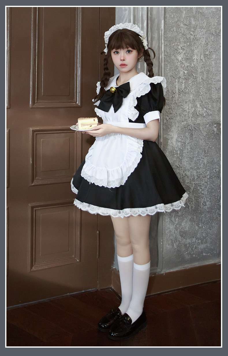 レトロ調フリルメイド服セット