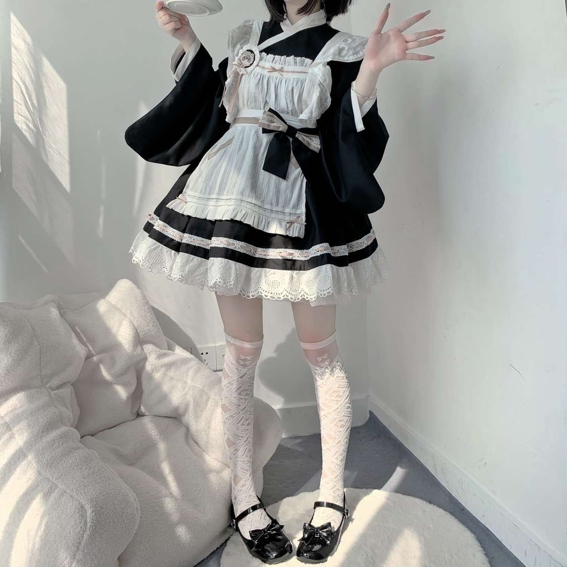 メイド服 和洋折衷メイド風ワンピース