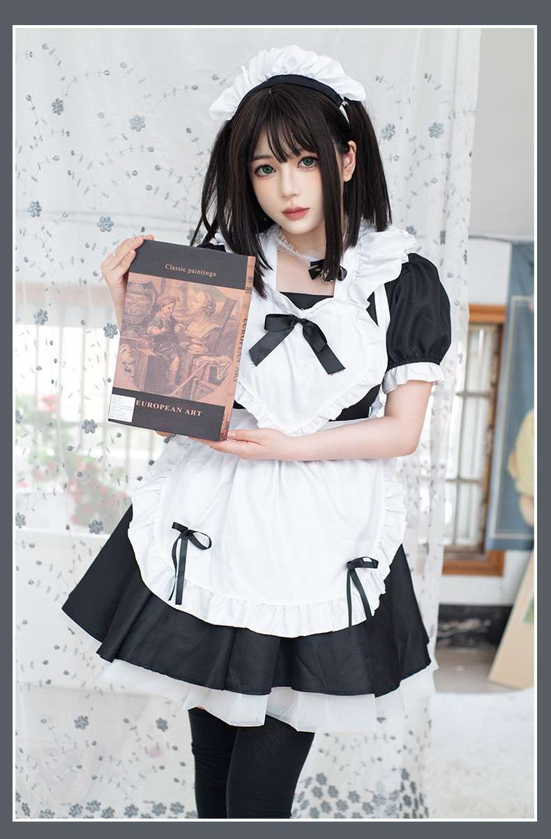 レトロ風メイド服ワンピース
