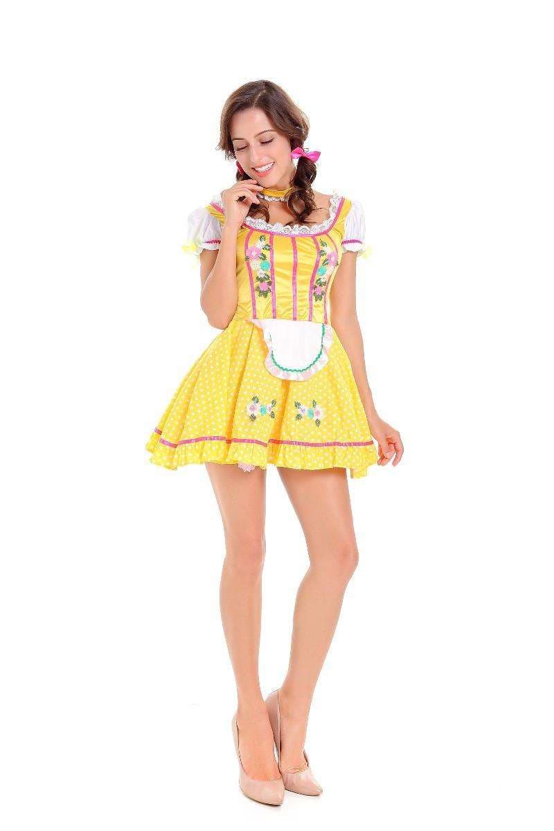 メイド服 ドーテッドフリルメイドワンピース