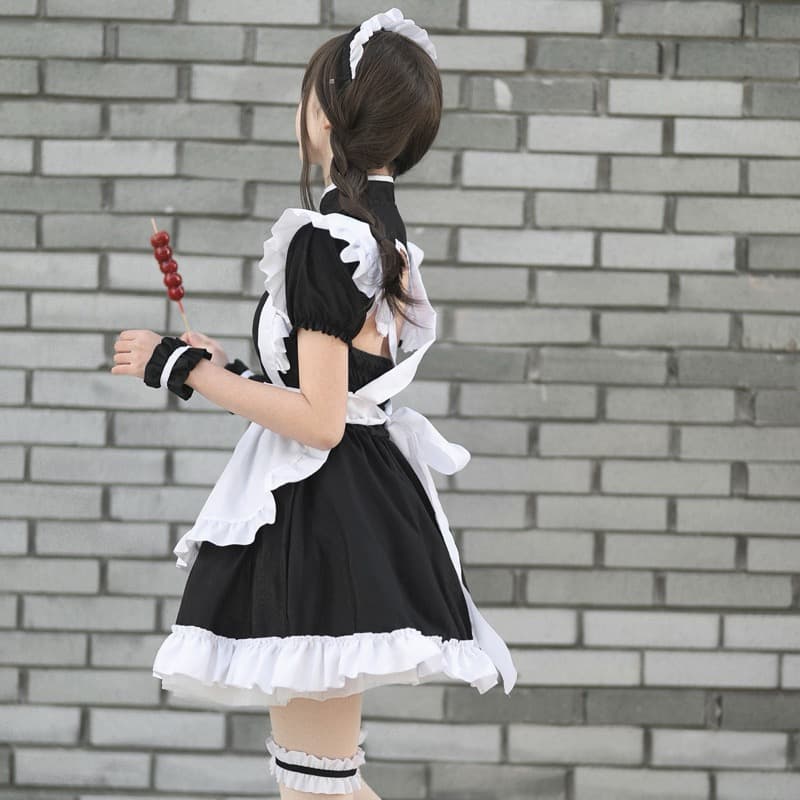 黒×白 クラシックメイド服 ワンピース コスプレ衣装