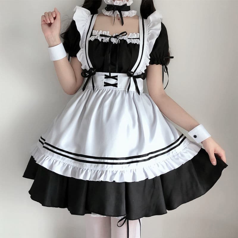 メイド服 フリルたっぷりメイドコスチュームセット