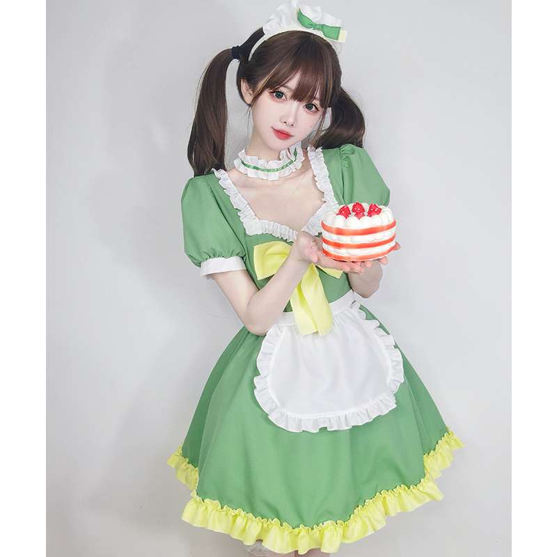 フリルたっぷりメイド服セット