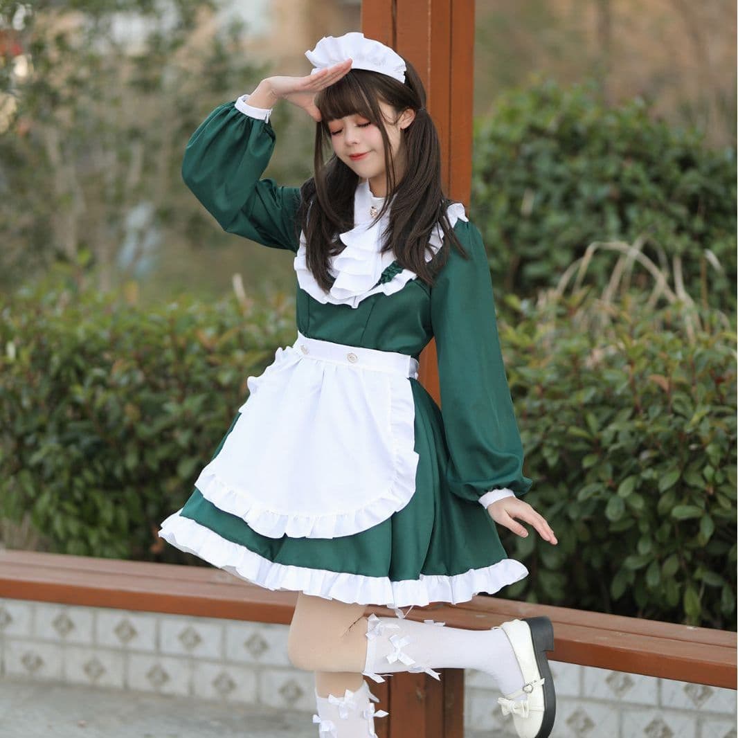 メイド服 ふんわりフリルメイドワンピース