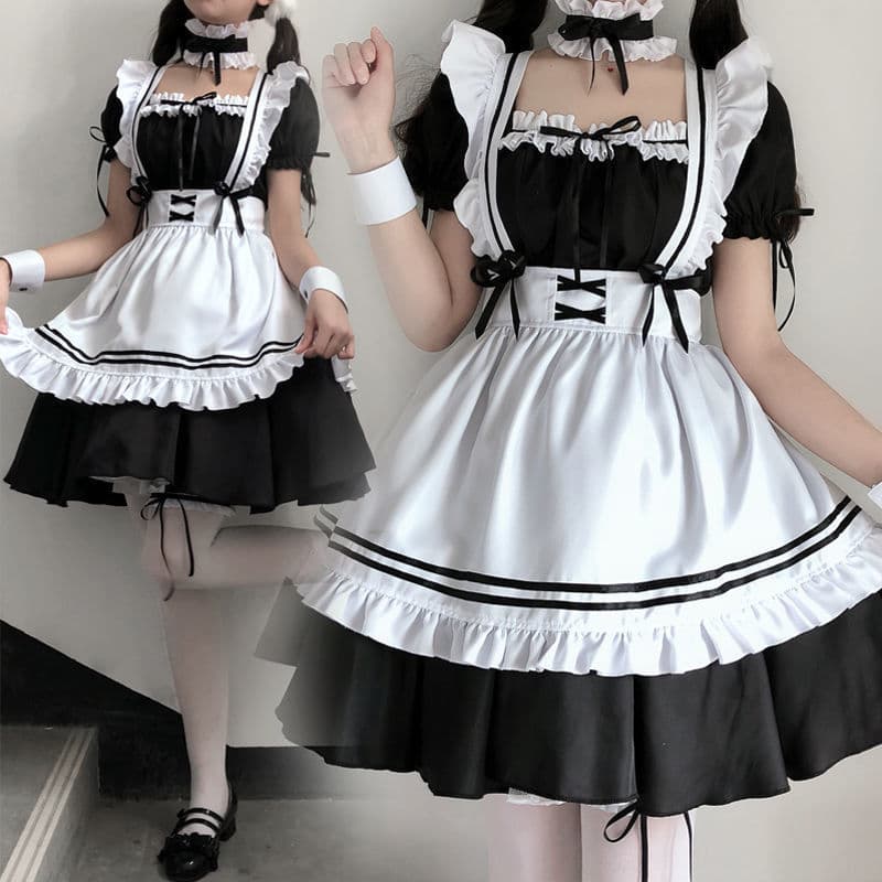 メイド服 フリルたっぷりメイドコスチュームセット
