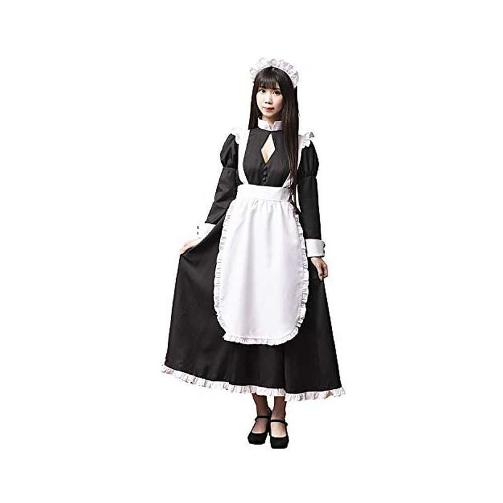 メイド服 クラシックメイド長袖ワンピース