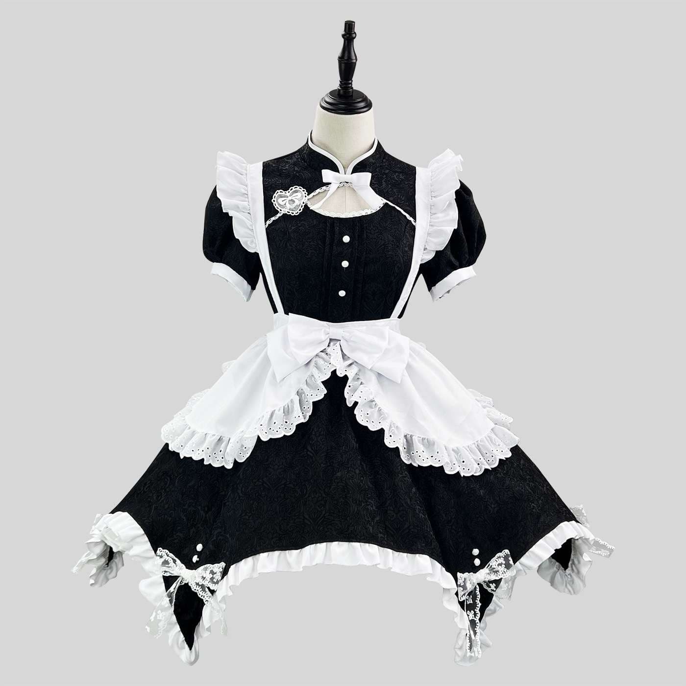 メイド服 フリルたっぷりメイド風ワンピース