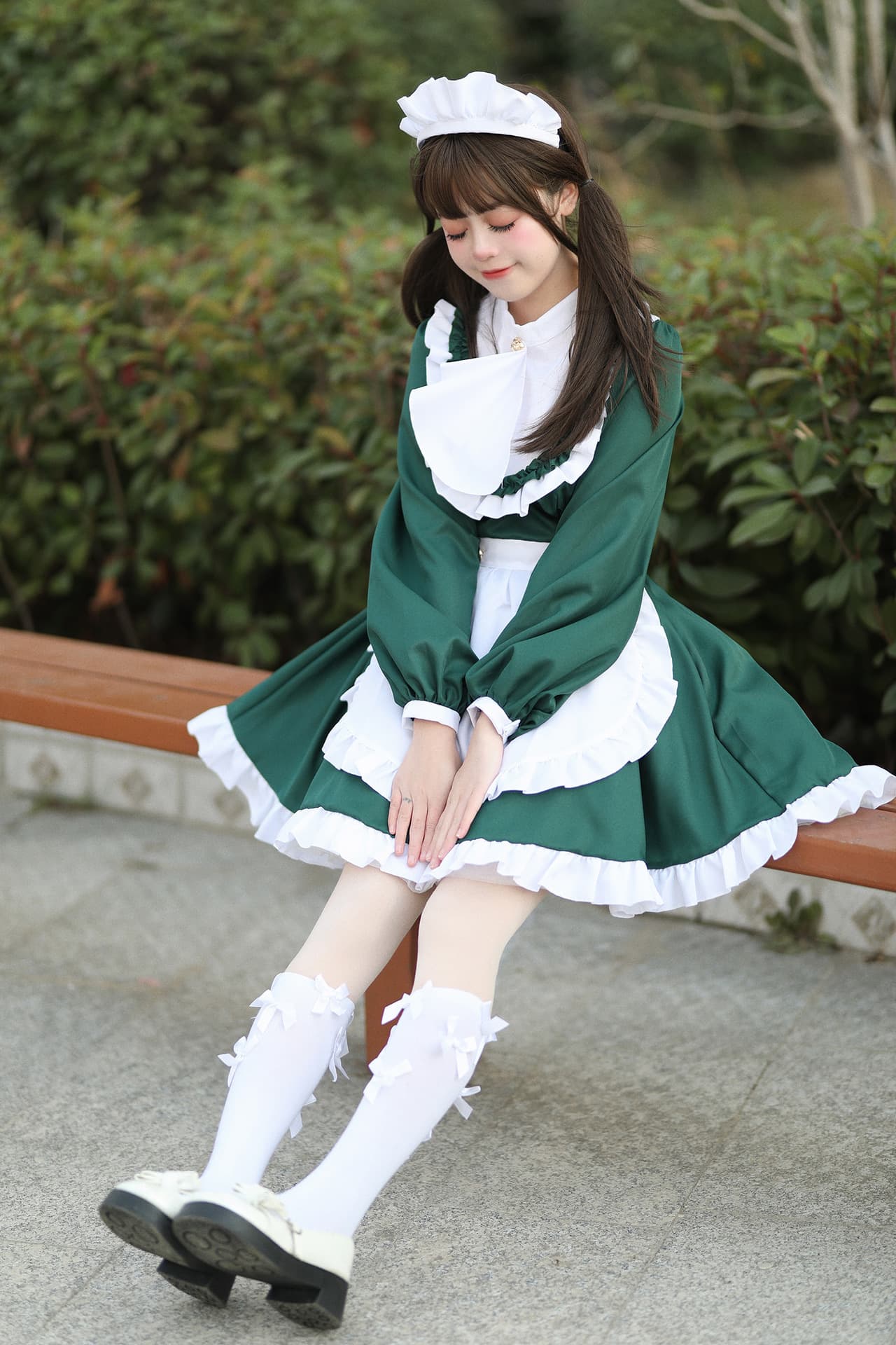 メイド服 ふんわりフリルメイドワンピース