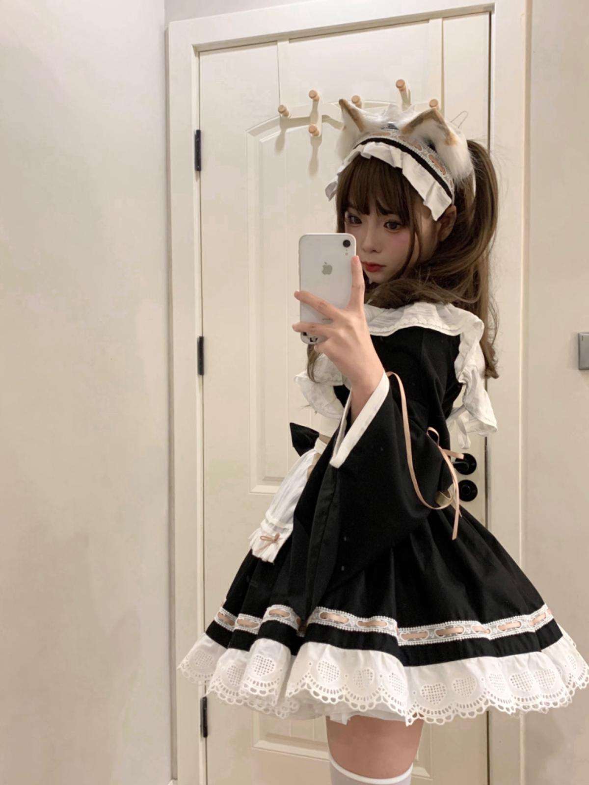 メイド服 和洋折衷メイド風ワンピース