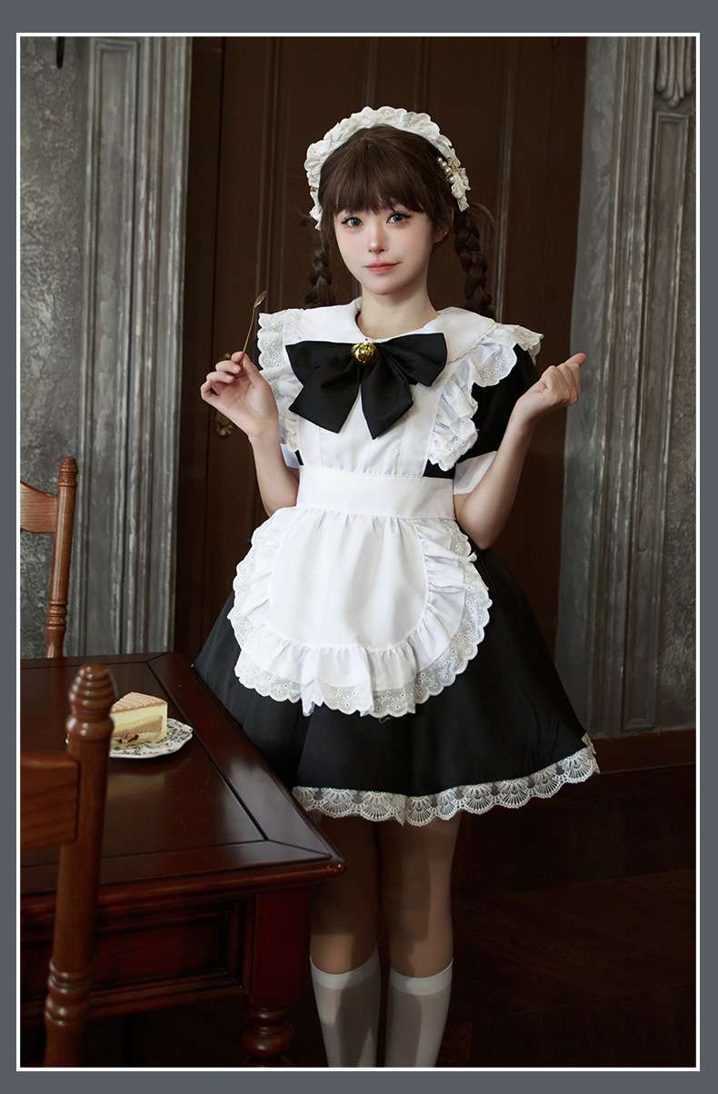 レトロ調フリルメイド服セット