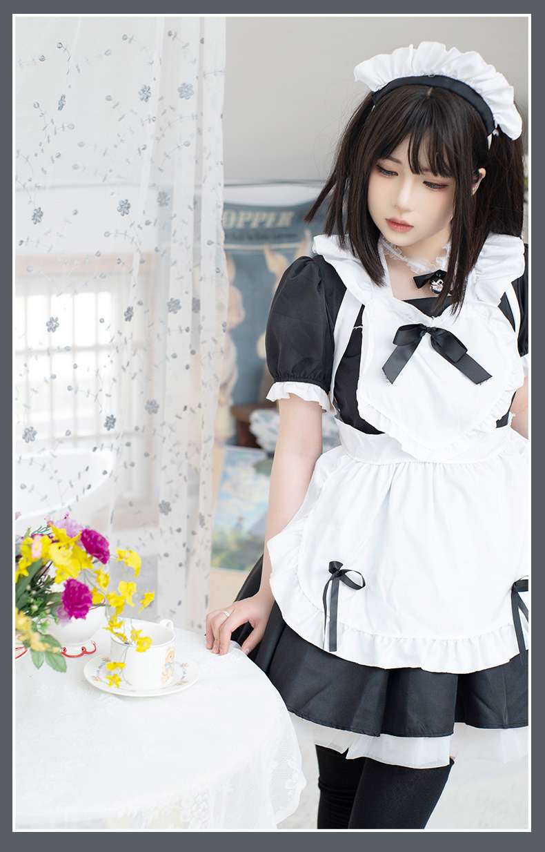 レトロ風メイド服ワンピース
