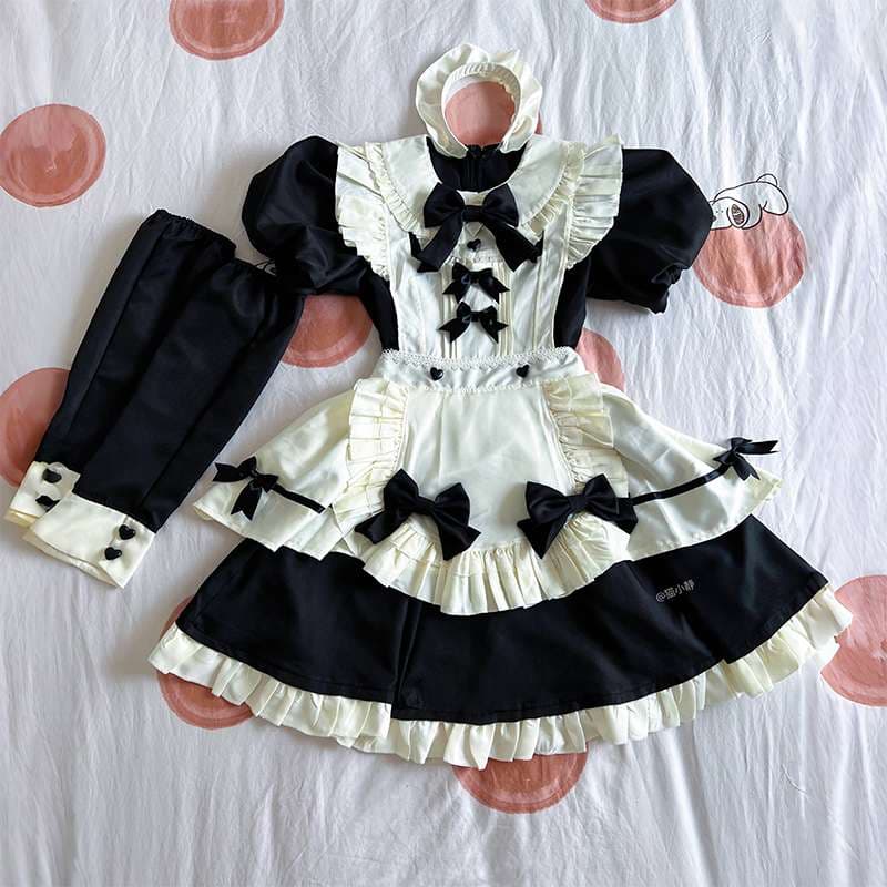 フリルたっぷりメイド服セット