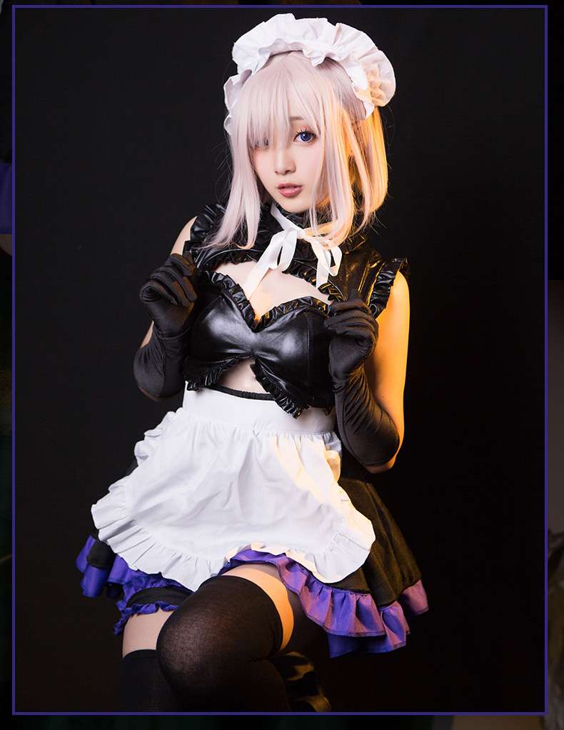 メイド服 メイド風フリルエプロンドレス