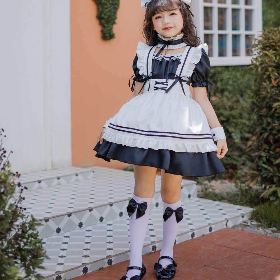 ふんわりメイド服ワンピース