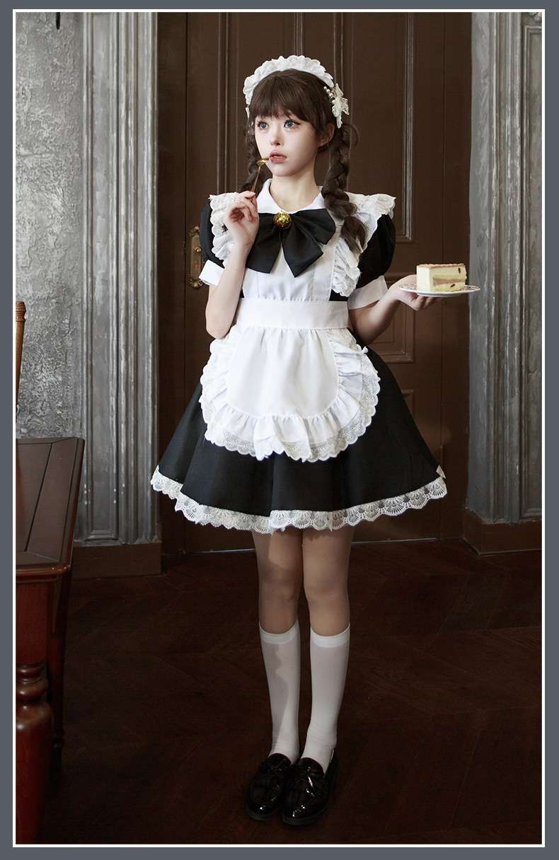 レトロ調フリルメイド服セット