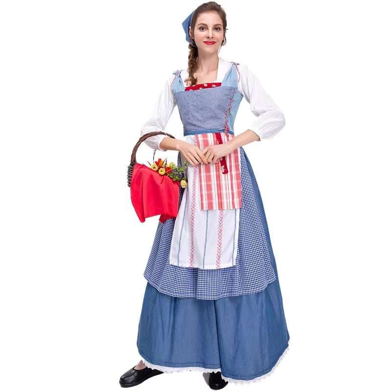 メイド服 村娘風コスチューム 多層スカート