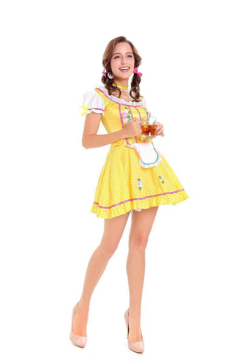 メイド服 ドーテッドフリルメイドワンピース