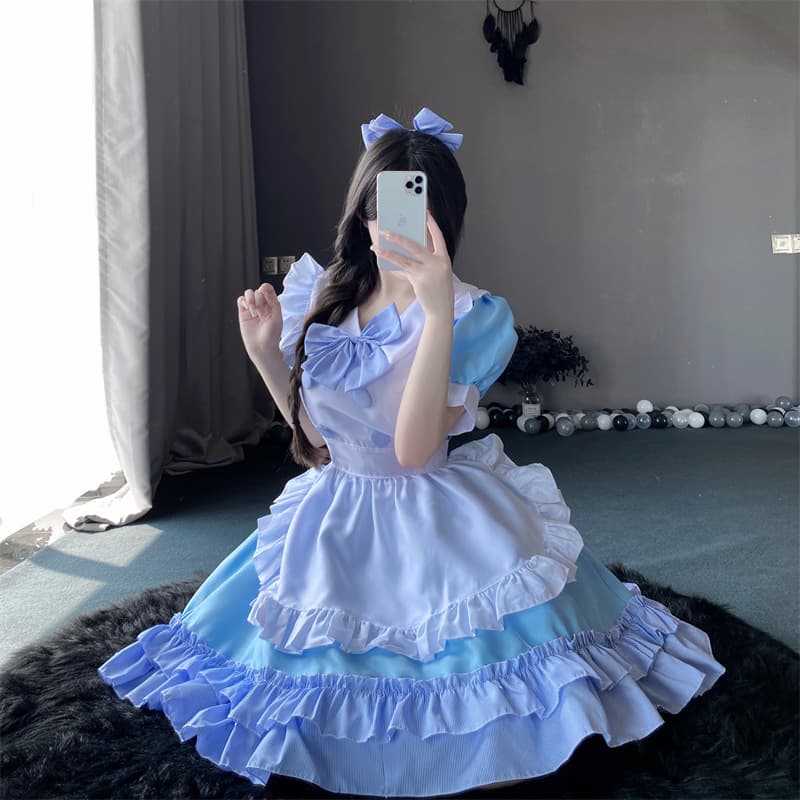 メイド服 ふんわりフリルメイドワンピース