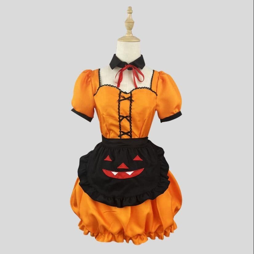 メイド服 茶色襟付き かぼちゃ 全サイズ対応