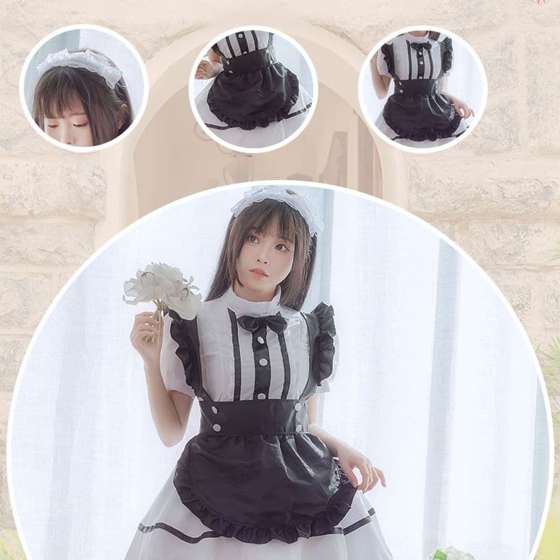 古典風フリル装飾メイド服
