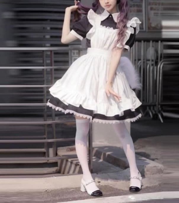 メイド服 メイド服 清楚優雅なフリル付きメイド衣装
