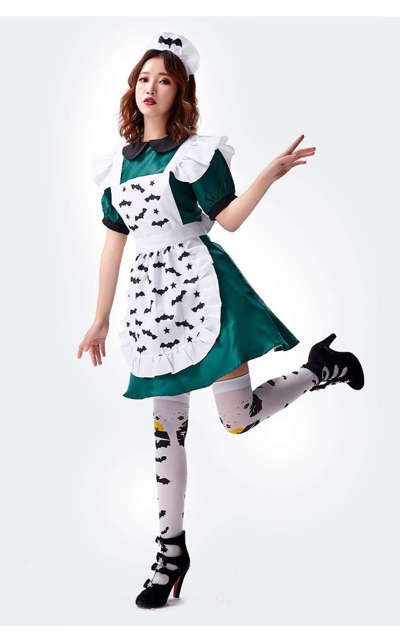 メイド服 ハロウィンコウモリメイドセット