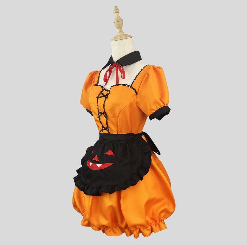 メイド服 茶色襟付き かぼちゃ 全サイズ対応