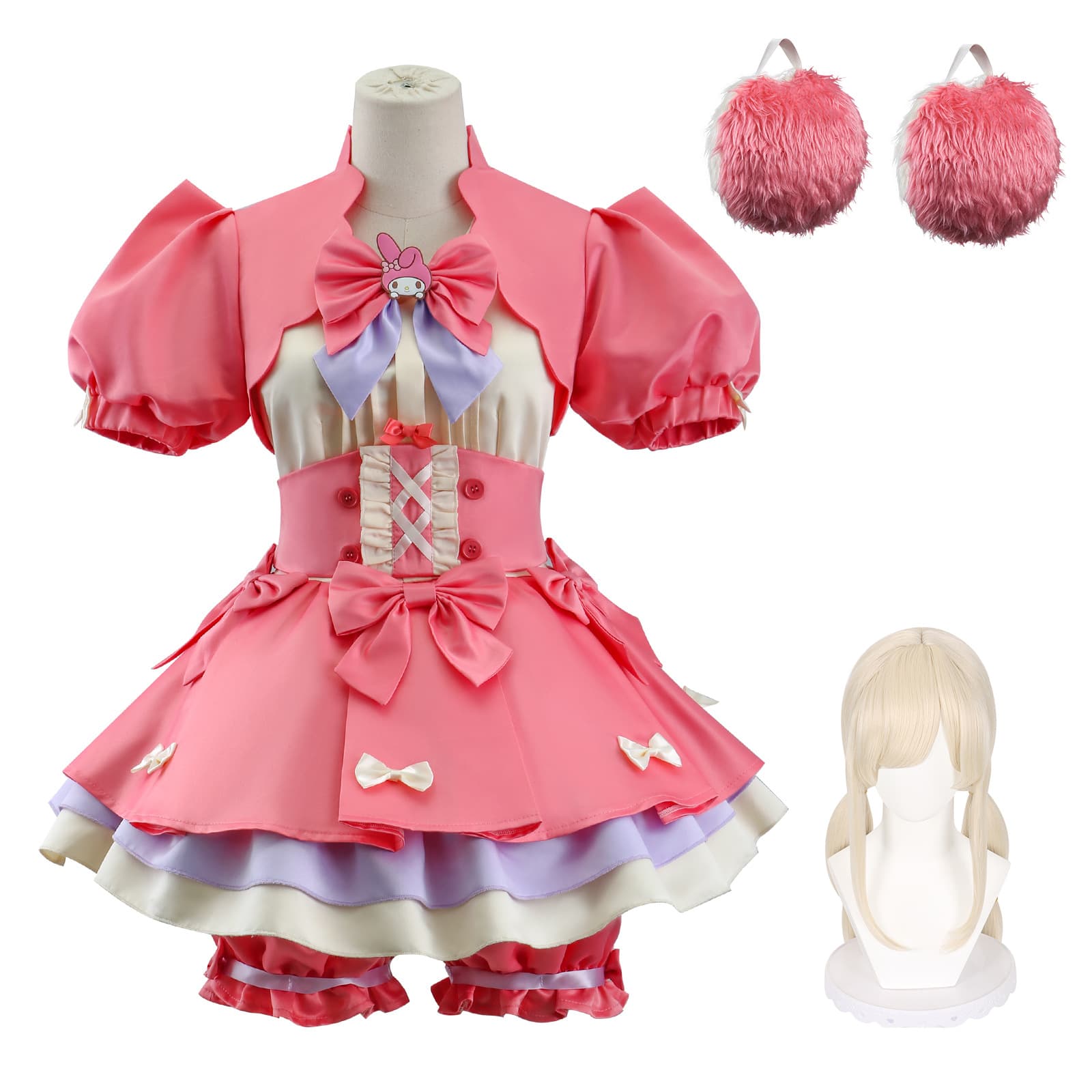 うさみみリボンメイド服セット