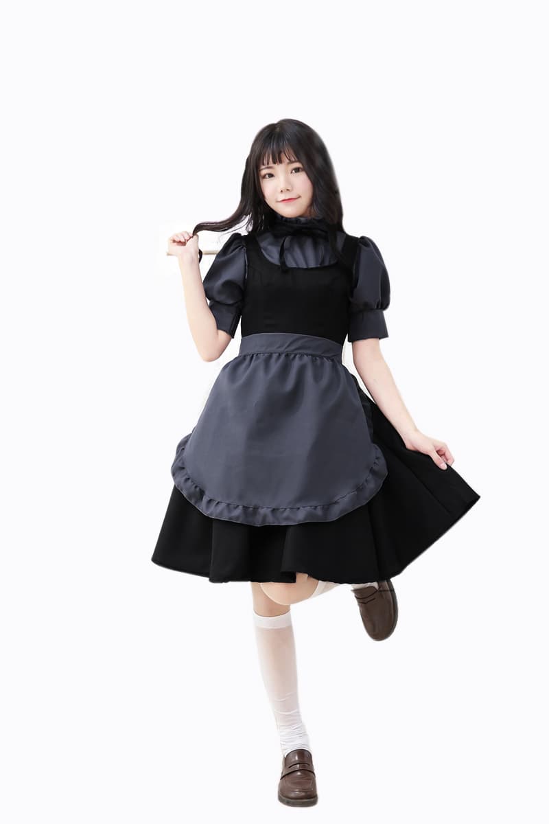 クラシカル グレー メイド服 コスプレ衣装 上品な仕上がり