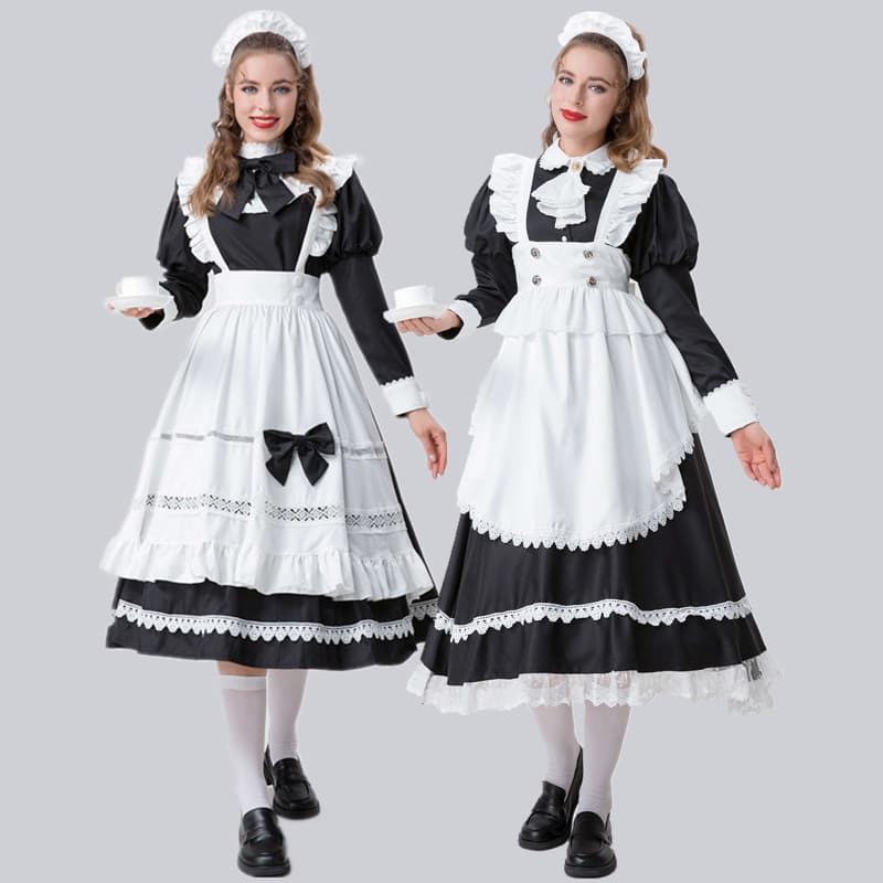 メイド服 伝統風格メイドドレス