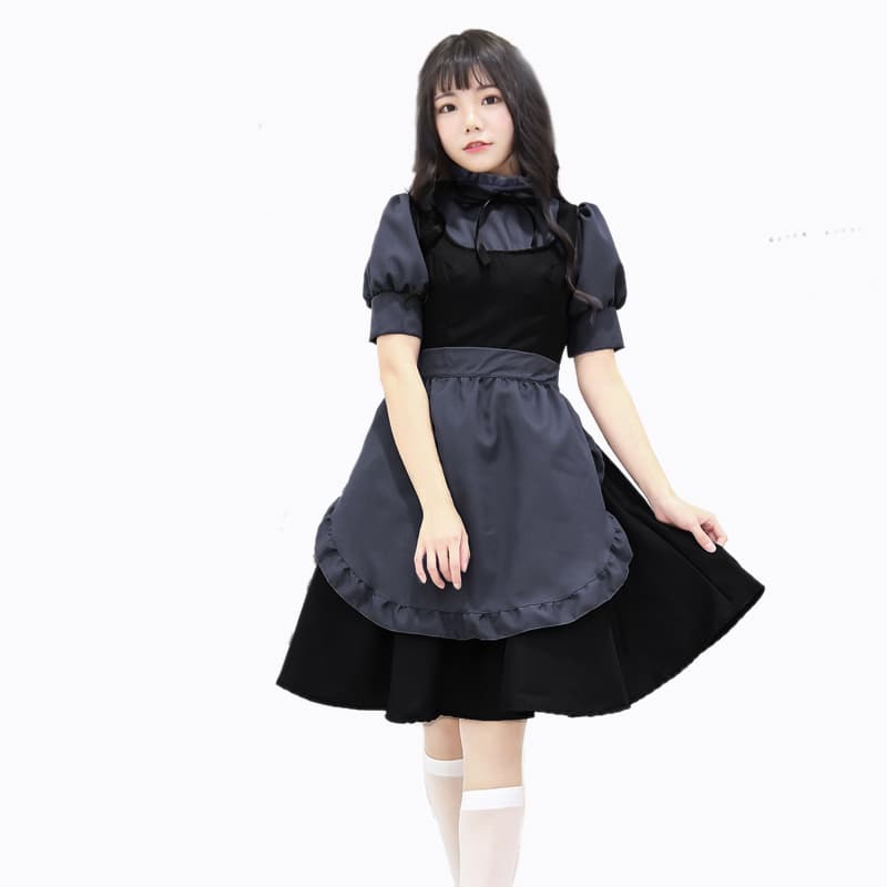 クラシカル グレー メイド服 コスプレ衣装 上品な仕上がり