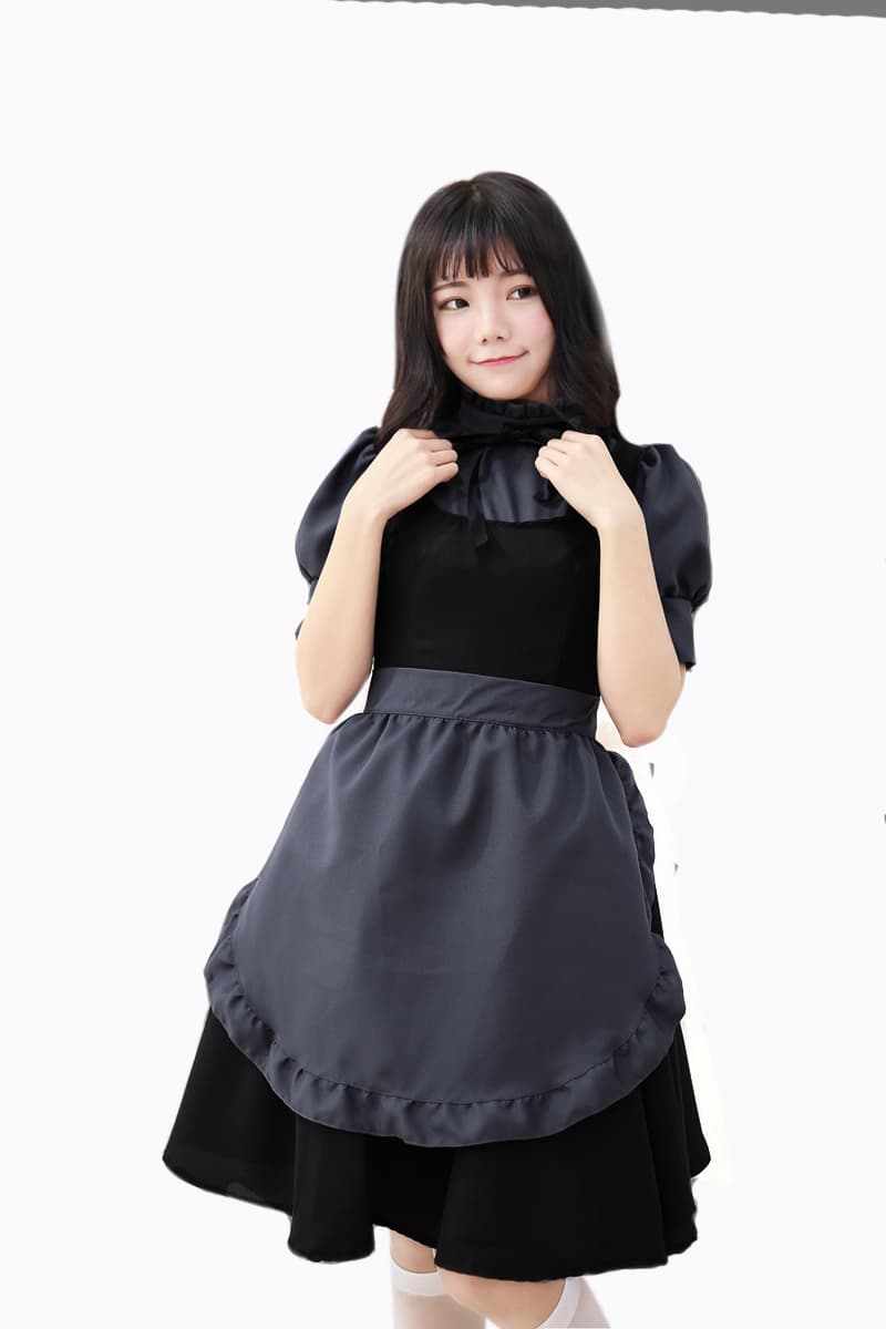クラシカル グレー メイド服 コスプレ衣装 上品な仕上がり