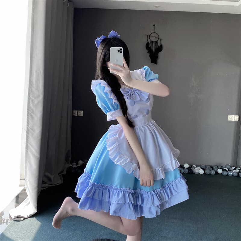 メイド服 ふんわりフリルメイドワンピース