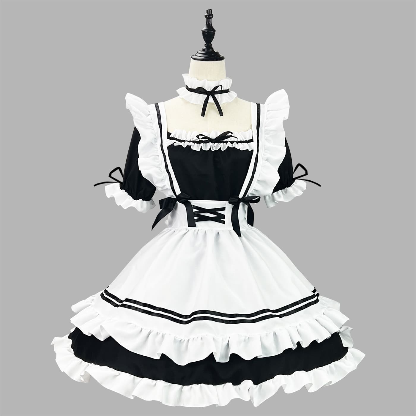 メイド服 優美なフリルメイド衣装