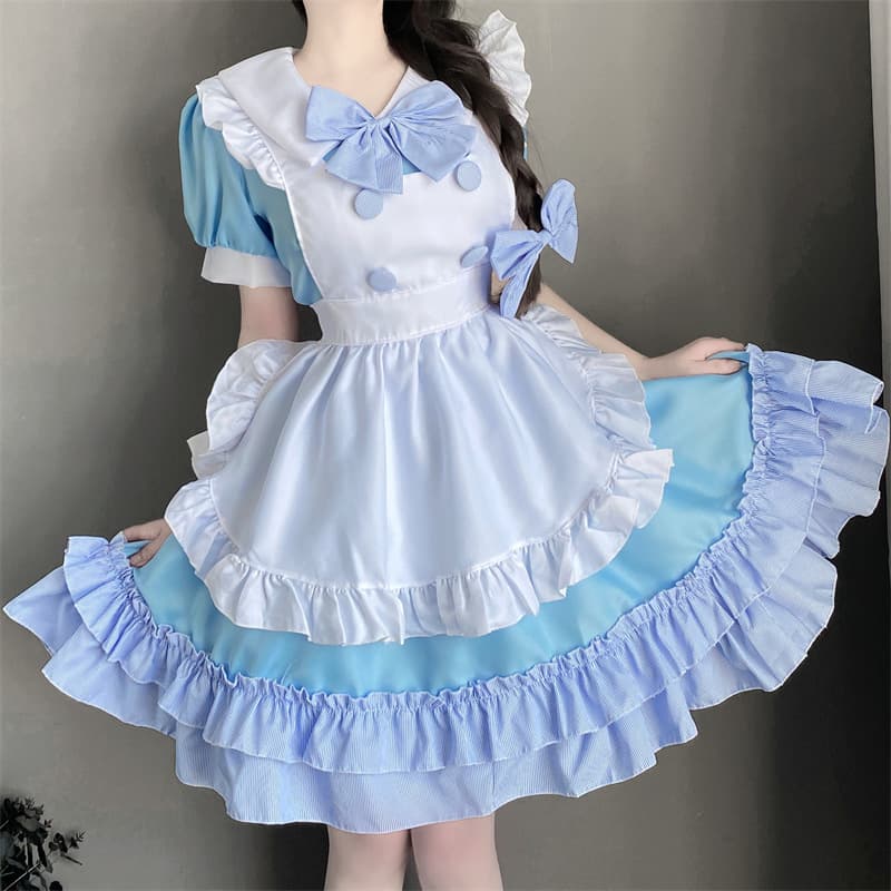メイド服 ふんわりフリルメイドワンピース