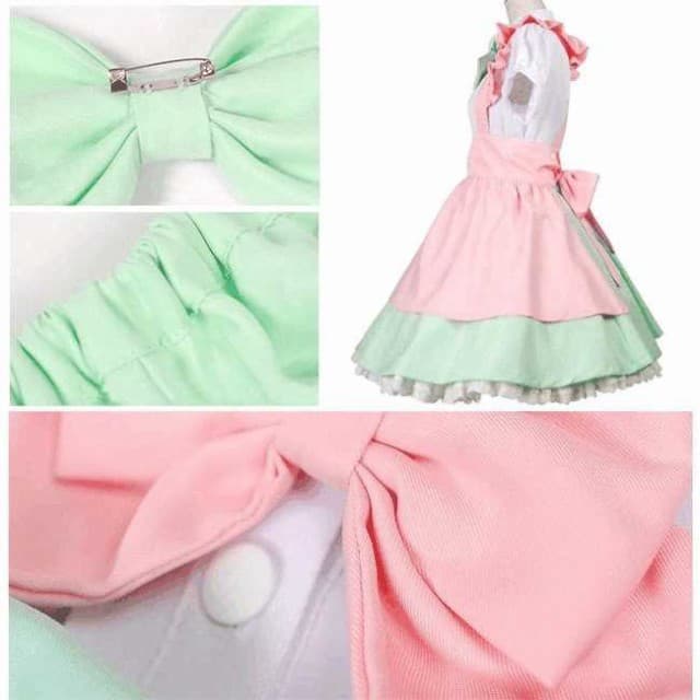 可愛いフレンチメイド服ロリータ風ワンピース