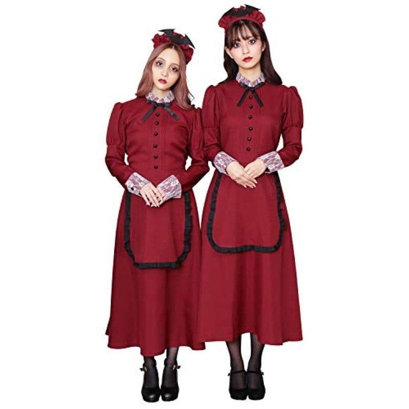 メイド服 メイド服 古城の給仕ワンピース