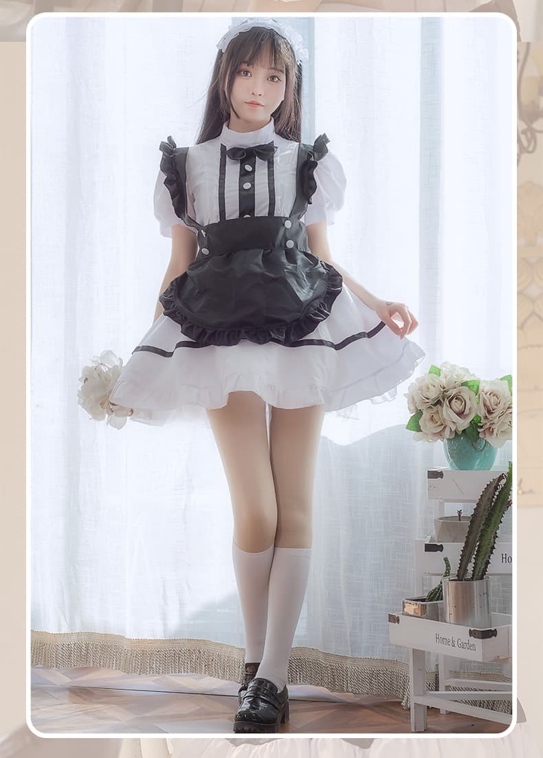 古典風フリル装飾メイド服