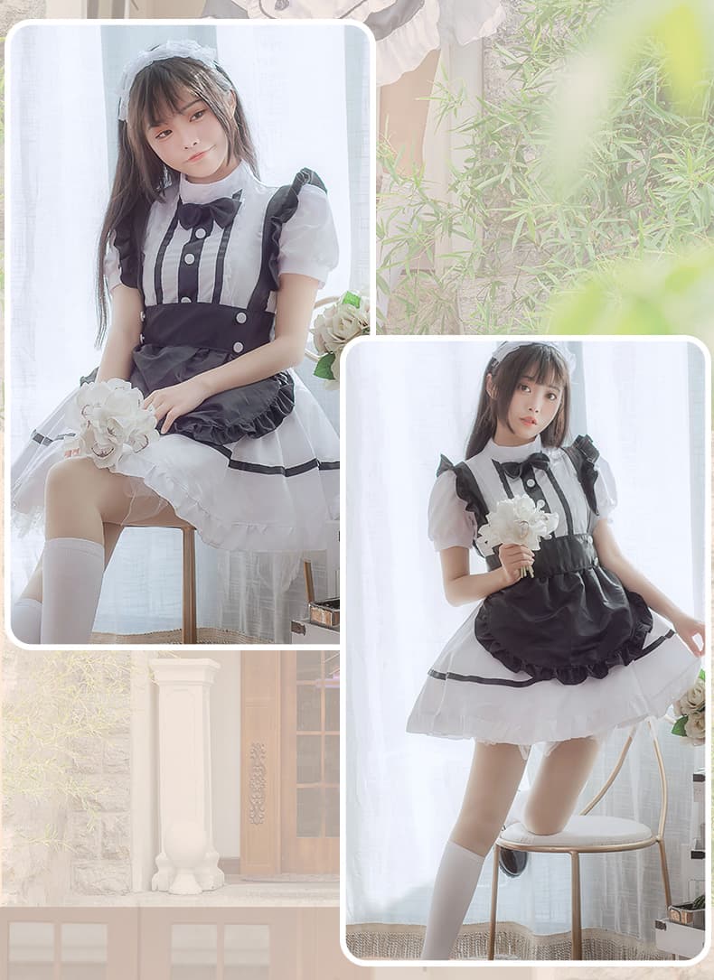 古典風フリル装飾メイド服
