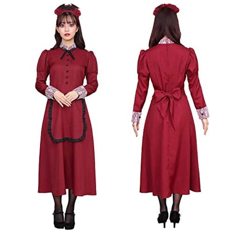 メイド服 メイド服 古城の給仕ワンピース